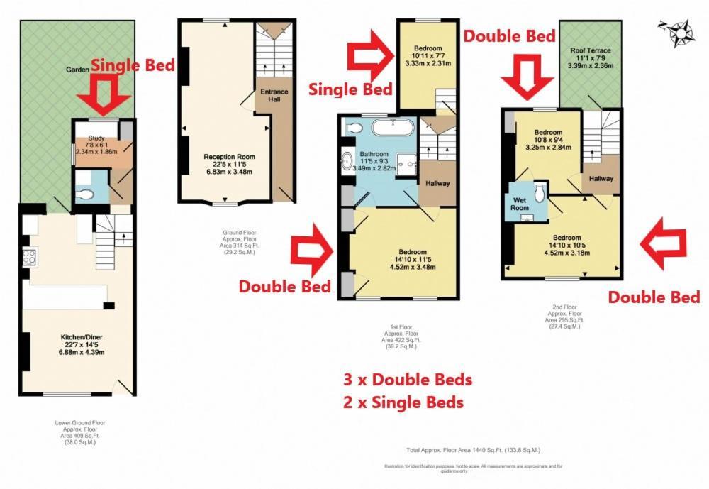 5 Bedroom House - 2 To 8 People Hébergement de vacances Londres